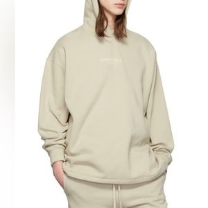 Authentic new Essentials Fear Of God beige relaxed Hoodie